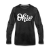 Ohio Long Sleeve T-Shirt - Hand Lettered Unisex Ohio Long Sleeve Shirt - charcoal gray