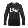 Ohio Long Sleeve T-Shirt - Hand Lettered Unisex Ohio Long Sleeve Shirt - charcoal gray
