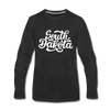 South Dakota Long Sleeve T-Shirt - Hand Lettered Unisex South Dakota Long Sleeve Shirt - black