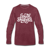 South Dakota Long Sleeve T-Shirt - Hand Lettered Unisex South Dakota Long Sleeve Shirt - heather burgundy