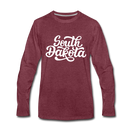 South Dakota Long Sleeve T-Shirt - Hand Lettered Unisex South Dakota Long Sleeve Shirt - heather burgundy