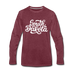 South Dakota Long Sleeve T-Shirt - Hand Lettered Unisex South Dakota Long Sleeve Shirt - heather burgundy