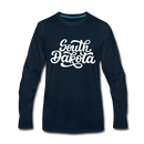 South Dakota Long Sleeve T-Shirt - Hand Lettered Unisex South Dakota Long Sleeve Shirt - deep navy