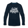 South Dakota Long Sleeve T-Shirt - Hand Lettered Unisex South Dakota Long Sleeve Shirt - deep navy