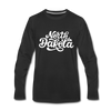 North Dakota Long Sleeve T-Shirt - Hand Lettered Unisex North Dakota Long Sleeve Shirt - black