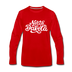 North Dakota Long Sleeve T-Shirt - Hand Lettered Unisex North Dakota Long Sleeve Shirt - red