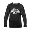 North Dakota Long Sleeve T-Shirt - Hand Lettered Unisex North Dakota Long Sleeve Shirt - charcoal gray