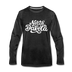 North Dakota Long Sleeve T-Shirt - Hand Lettered Unisex North Dakota Long Sleeve Shirt - charcoal gray