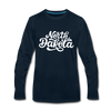 North Dakota Long Sleeve T-Shirt - Hand Lettered Unisex North Dakota Long Sleeve Shirt - deep navy