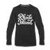 Rhode Island Long Sleeve T-Shirt - Hand Lettered Unisex Rhode Island Long Sleeve Shirt - black