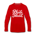 Rhode Island Long Sleeve T-Shirt - Hand Lettered Unisex Rhode Island Long Sleeve Shirt - red