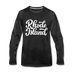 Rhode Island Long Sleeve T-Shirt - Hand Lettered Unisex Rhode Island Long Sleeve Shirt - charcoal gray