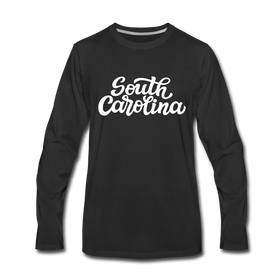 South Carolina Long Sleeve T-Shirt - Hand Lettered Unisex South Carolina Long Sleeve Shirt - black