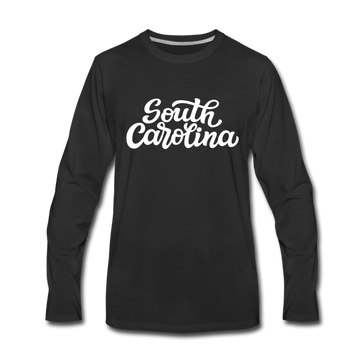 South Carolina Long Sleeve T-Shirt - Hand Lettered Unisex South Carolina Long Sleeve Shirt - black