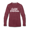 South Carolina Long Sleeve T-Shirt - Hand Lettered Unisex South Carolina Long Sleeve Shirt - heather burgundy