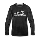South Carolina Long Sleeve T-Shirt - Hand Lettered Unisex South Carolina Long Sleeve Shirt - charcoal gray