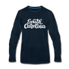 South Carolina Long Sleeve T-Shirt - Hand Lettered Unisex South Carolina Long Sleeve Shirt - deep navy