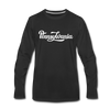 Pennsylvania Long Sleeve T-Shirt - Hand Lettered Unisex Pennsylvania Long Sleeve Shirt - black