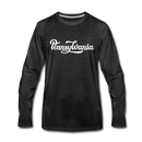 Pennsylvania Long Sleeve T-Shirt - Hand Lettered Unisex Pennsylvania Long Sleeve Shirt - charcoal gray