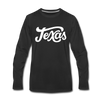 Texas Long Sleeve T-Shirt - Hand Lettered Unisex Texas Long Sleeve Shirt - black