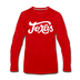 Texas Long Sleeve T-Shirt - Hand Lettered Unisex Texas Long Sleeve Shirt - red