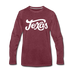 Texas Long Sleeve T-Shirt - Hand Lettered Unisex Texas Long Sleeve Shirt - heather burgundy