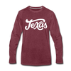 Texas Long Sleeve T-Shirt - Hand Lettered Unisex Texas Long Sleeve Shirt