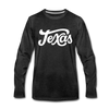 Texas Long Sleeve T-Shirt - Hand Lettered Unisex Texas Long Sleeve Shirt - charcoal gray