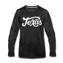 Texas Long Sleeve T-Shirt - Hand Lettered Unisex Texas Long Sleeve Shirt - charcoal gray