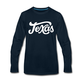 Texas Long Sleeve T-Shirt - Hand Lettered Unisex Texas Long Sleeve Shirt