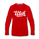 Utah Long Sleeve T-Shirt - Hand Lettered Unisex Utah Long Sleeve Shirt - red