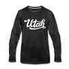 Utah Long Sleeve T-Shirt - Hand Lettered Unisex Utah Long Sleeve Shirt - charcoal gray