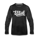 Utah Long Sleeve T-Shirt - Hand Lettered Unisex Utah Long Sleeve Shirt - charcoal gray