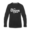 Oregon Long Sleeve T-Shirt - Hand Lettered Unisex Oregon Long Sleeve Shirt - black
