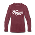 Oregon Long Sleeve T-Shirt - Hand Lettered Unisex Oregon Long Sleeve Shirt - heather burgundy
