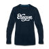 Oregon Long Sleeve T-Shirt - Hand Lettered Unisex Oregon Long Sleeve Shirt - deep navy
