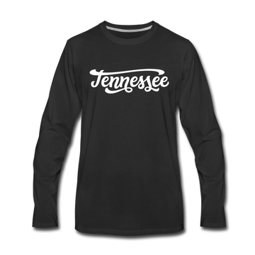 Tennessee Long Sleeve T-Shirt - Hand Lettered Unisex Tennessee Long Sleeve Shirt - black