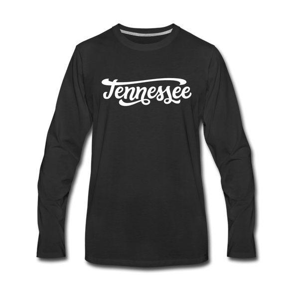 Tennessee Long Sleeve T-Shirt - Hand Lettered Unisex Tennessee Long Sleeve Shirt - black