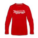 Tennessee Long Sleeve T-Shirt - Hand Lettered Unisex Tennessee Long Sleeve Shirt - red