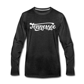 Tennessee Long Sleeve T-Shirt - Hand Lettered Unisex Tennessee Long Sleeve Shirt - charcoal gray