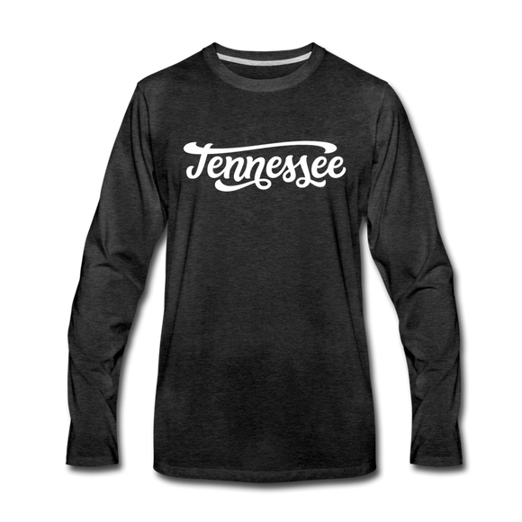 Tennessee Long Sleeve T-Shirt - Hand Lettered Unisex Tennessee Long Sleeve Shirt - charcoal gray