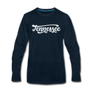 Tennessee Long Sleeve T-Shirt - Hand Lettered Unisex Tennessee Long Sleeve Shirt - deep navy