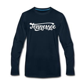 Tennessee Long Sleeve T-Shirt - Hand Lettered Unisex Tennessee Long Sleeve Shirt - deep navy