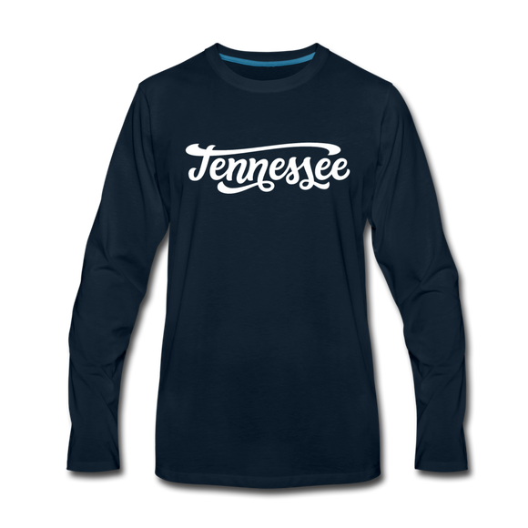 Tennessee Long Sleeve T-Shirt - Hand Lettered Unisex Tennessee Long Sleeve Shirt - deep navy