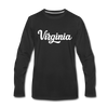 Virginia Long Sleeve T-Shirt - Hand Lettered Unisex Virginia Long Sleeve Shirt - black