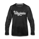 Virginia Long Sleeve T-Shirt - Hand Lettered Unisex Virginia Long Sleeve Shirt - charcoal gray