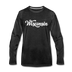 Wisconsin Long Sleeve T-Shirt - Hand Lettered Unisex Wisconsin Long Sleeve Shirt - charcoal gray