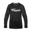 Wisconsin Long Sleeve T-Shirt - Hand Lettered Unisex Wisconsin Long Sleeve Shirt - charcoal gray