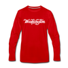 Washington Long Sleeve T-Shirt - Hand Lettered Unisex Washington Long Sleeve Shirt - red