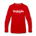 Washington Long Sleeve T-Shirt - Hand Lettered Unisex Washington Long Sleeve Shirt - red